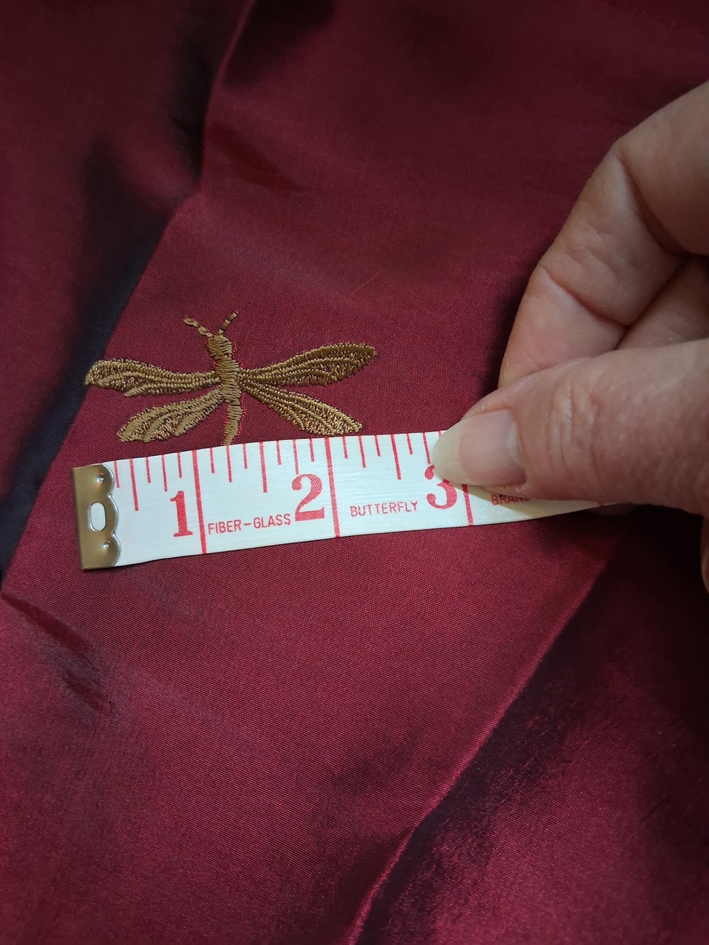 Deep Wine Valances with Gold 💛Dragonfly Accents & Tassels - Picture 15 of 16
